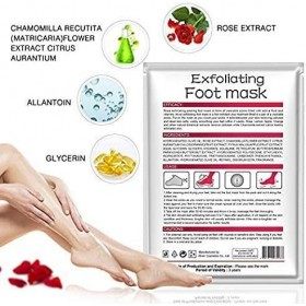 5 Paires Masque Peeling pour les Pieds -Masque Pieds Exfoliant et Nourrissant pour Callosités, Crevasses et Pieds Secs -Pieds