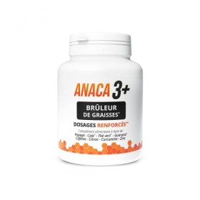 Anaca 3+ - Brûleur De Graisses - Complément Alimentaire - Dosages Renforcés - Accumulation 3 - Plantes, Zinc, Curcumine & Ca