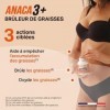 Anaca 3+ - Brûleur De Graisses - Complément Alimentaire - Dosages Renforcés - Accumulation 3 - Plantes, Zinc, Curcumine & Ca