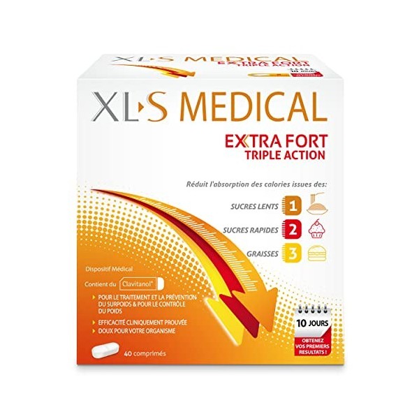 XL-S Medical Extra Fort – Pour une aide à la Perte de Poids Efficace* – Réduit LAbsorption des Calories issues des sucres le