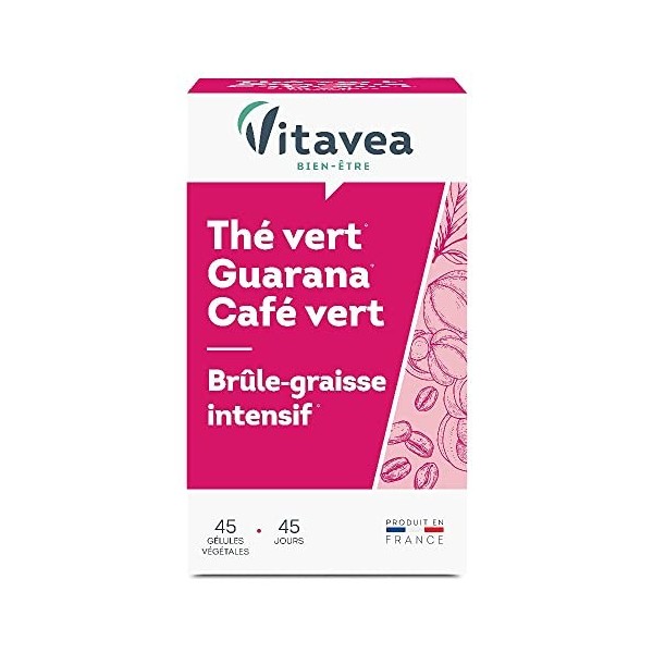 Vitavea - Complément Alimentaire Minceur - Brûleur de Graisse Puissant, Perte de Poids - Thé Vert, Guarana, Café vert – Brûle
