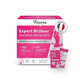 Vitavea - Préparation minceur Expert Brûleur graisses installées et Ventre plat - Programme Intensif 24h Jour / Nuit - Guaran