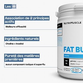 Fat Burner | Brûle-graisse • Mix Choline & Inositol • Sans Gluten ni OGM • Sèche & Musculation • Vegan • Bien-Être & Sport | 