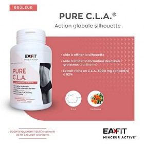 EAFIT Pure CLA - Aide à affiner la silhouette - 90 gélules - Programme 15 j - Limite la formation des tissus graisseux - Acti