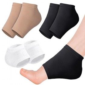 3 Paires de Chaussettes à Talons Souples, Chaussettes à Talons en Gel, Chaussettes Hydratantes Souples, Chaussettes à Talons 