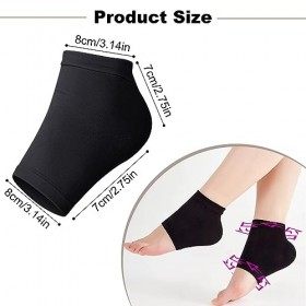 3 Paires de Chaussettes à Talons Souples, Chaussettes à Talons en Gel, Chaussettes Hydratantes Souples, Chaussettes à Talons 