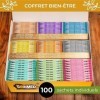 Assortiment de Thé - Coffret Cadeau - Thé Bien être 100% naturel, sans sucre, sans gluten et sans OGM - 100 Sachets, 9 Save