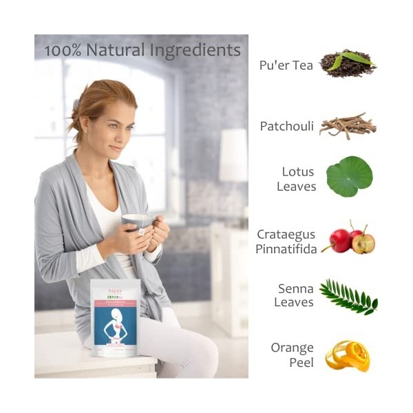 Thé et infusion Minceur - Amincissement - Brûle graisses - Programme de 28 jours - 28 sachets - Ingrédients 100% naturels - C