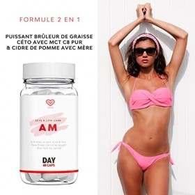 Brûleur de Graisse KETO AM | Brûleur de Graisse Puissant pour la Perte de Poids Extra Fort SANS CAFFEINE, Coupe faim | Pure M