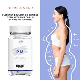 Brûleur de Graisse KETO PM | Brûleur de Graisse Puissant Nocturne pour Perte de Poids SANS CAFÉINE et Sommeil REM et Régime c