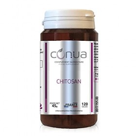 Chitosan 120 gélules plus de 1000mg / jour haute densité pureté garantie à 90% capteur fixateur de graisse extra fort femme h