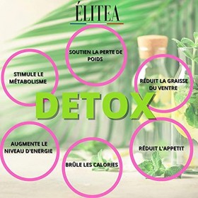 Sachets Infusion, Tisane Détox Minceur Puissant et Rapide Brûleur de Graisse, Ventre Plat, Coupe faim, Amincissant, foie, Dra