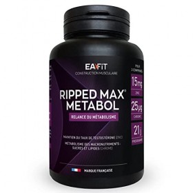 EAFIT Ripped Max Métabol - Brûleur de Graisses Testostérone 63 Comp - Prog 21 J - Relance Métabolique - Thermogenèse - Graiss