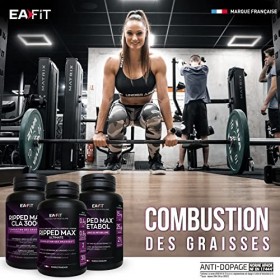 EAFIT Ripped Max Métabol - Brûleur de Graisses Testostérone 63 Comp - Prog 21 J - Relance Métabolique - Thermogenèse - Graiss
