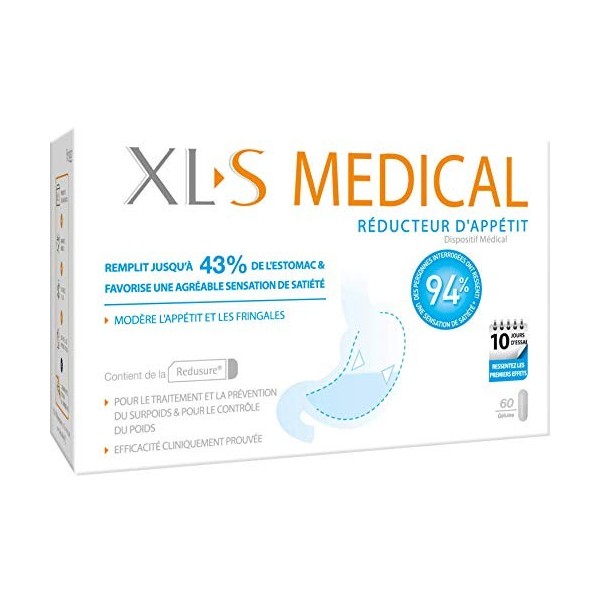 XL-S MEDICAL Spécialiste Réducteur d’Appétit – Gélules pour Réduire LAppétit – Boîte de 60 Gélules