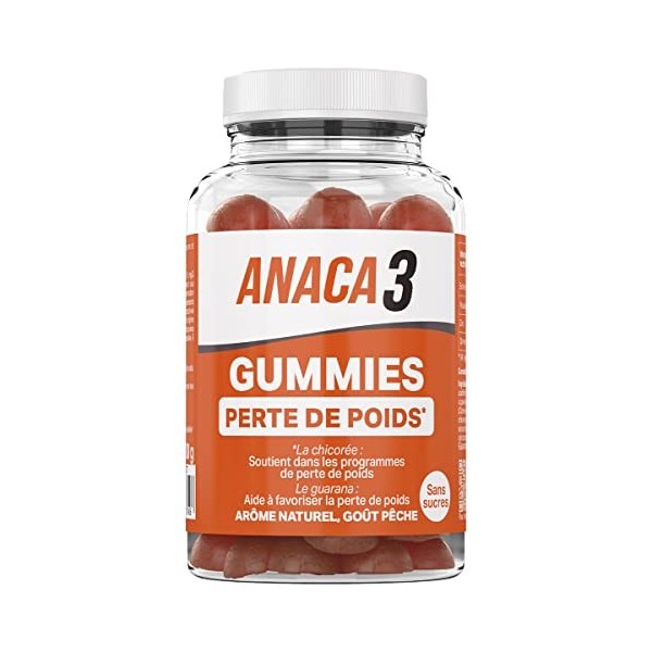 ANACA 3 - Gummies Perte De Poids - Complément Alimentaire Sans Sucres - Programme Perte de Poids 30 Jours - 60 Gummies & Gumm