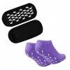 2 Paires Chaussettes Gel Hydratant, Chaussettes Hydratantes, Chaussettes Spa pour Réparer et Adoucir la Peau des Pieds Craque