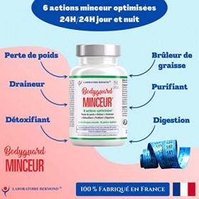 Bruleur de graisse - Minceur perte de poids Homme Femme 6 Actions - Fabrique en France - Economique pour 30 jours - Draineur 