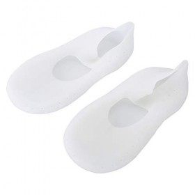 Chaussettes en Silicone 2pcs, Chaussettes Hydratantes en Silicone Chaussettes Anti-dérapantes en Silicone pour Pieds Complets