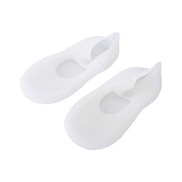 Chaussettes en Silicone 2pcs, Chaussettes Hydratantes en Silicone Chaussettes Anti-dérapantes en Silicone pour Pieds Complets