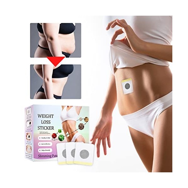 Patch Minceur, 30 pièces Patches Minceur, Detox Minceur Puissant et Rapide,  Ventre serré et Désintoxication