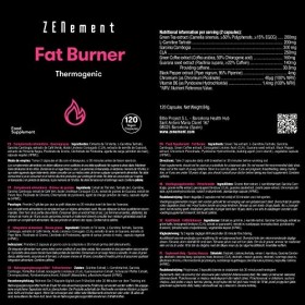 Brûleur de graisse, Thermogénique, 120 Gélules | Avec du Thé Vert, la L-Carnithine, Garcinia Cambogia, CLA et Café Vert | Act