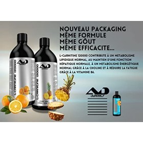 Bruleurs de graisse puissant | Fat Burner | L Carnitine 120000 |1 litre | Saveur Tropical Ananas | addict sport nutrition