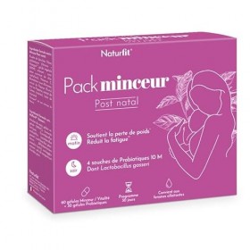 NATURFIT - Pack Minceur Post Natal - Complément alimentaire perte de poids - Extraits de Plantes & Probiotiques - Brûler & dé