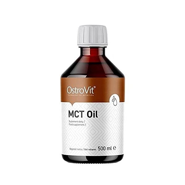 Ostrovit MCT Oil - 1 pack x 500ml - Triglycéride à chaîne moyenne - Idéal pendant le régime de réduction - Extra Energy