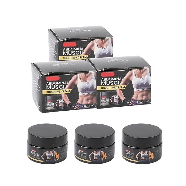 Crème Musculaire Abdominale pour Brûler les Graisses, Raffermir et Raffermir la Peau avec des Produits Organiques Sûrs et Dou