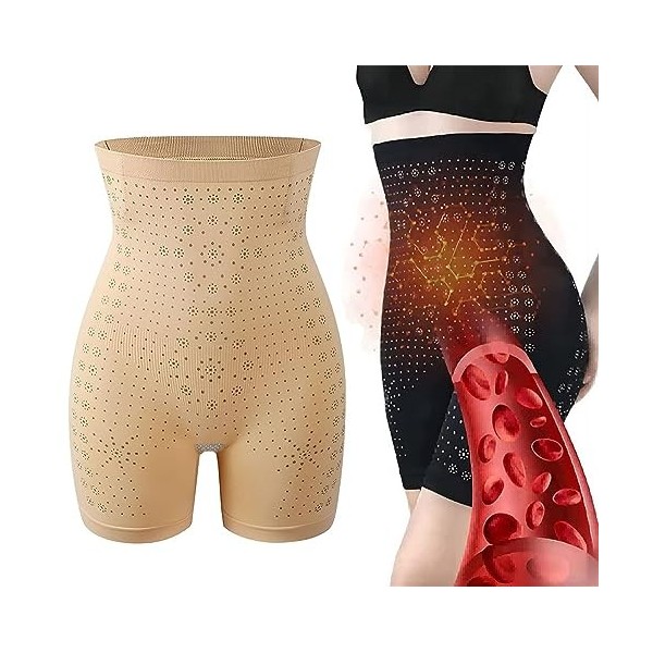 Asfnn Angelslim Negative Oxygen ION Fat Burning Tummy Control & Detox Bodysuit Color : Skin, Size : M 40-57KG 