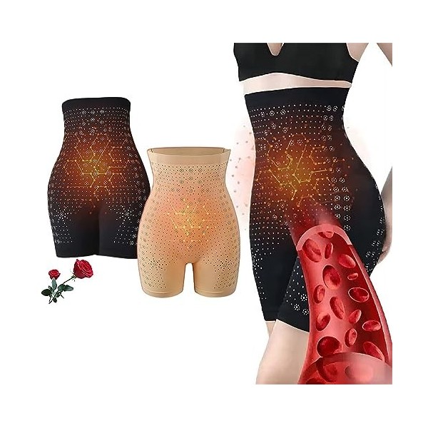 Asfnn Angelslim Negative Oxygen ION Fat Burning Tummy Control & Detox Bodysuit Color : Skin, Size : M 40-57KG 