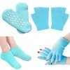 Chaussettes Hydratantes Silicone pour les Pieds avec Gel de Coton Élastique Antidérapant Gants Hydratants pour Spa pour les M