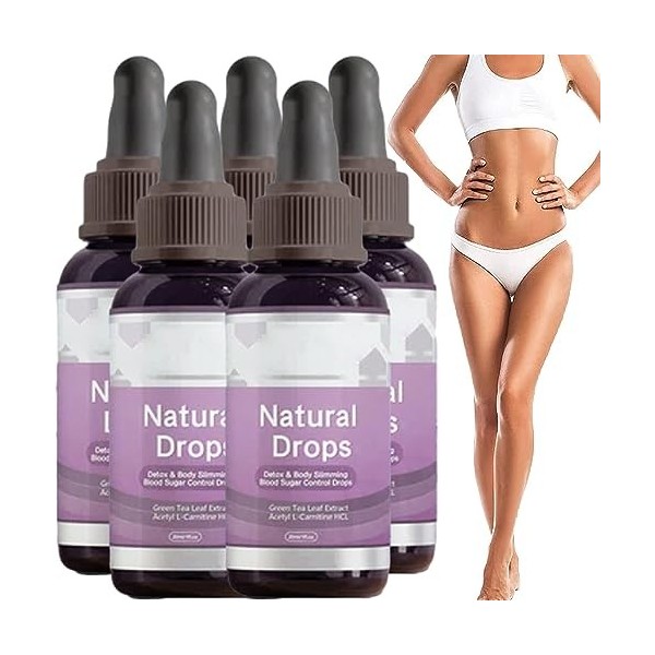 AAF Natural Detox & Body Sculpting Blood Sugar Drops Pro, AAF Sculpting Blood Sugar Drops Pro, Gouttes Détox, Coupe-faim Effi