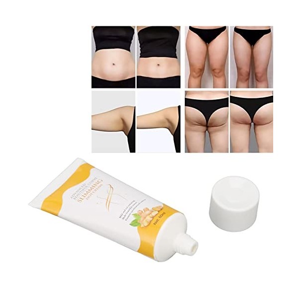 Crème de Massage, Gingembre Inoffensif Massage Peau Lifting Poids Massage Corps Sculptant Crème pour Bras Taille Abdomen 60 M