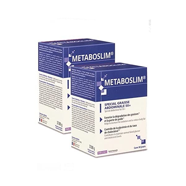 Ineldea METABOSLIM 90 GELULES - Spécial graisse Abdo - Lot de 2 Boites de 90 Gélules 2 