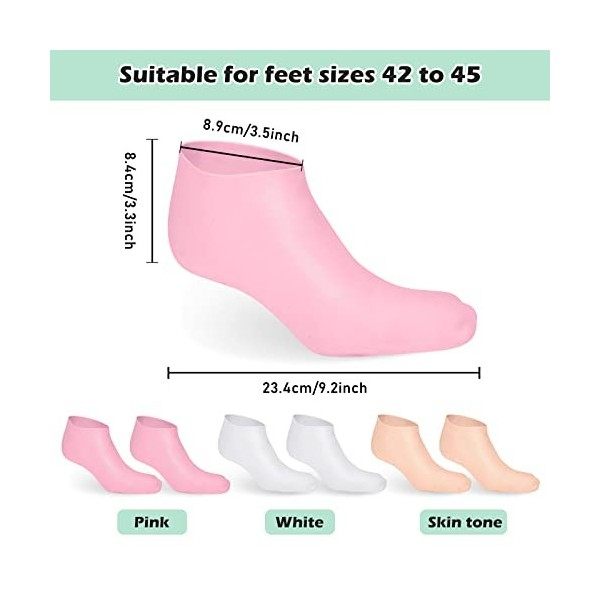 Nizirioo 3 Pièces Chaussettes Hydratantes, Chaussettes Gel Hydratant, Chaussettes De Soin Des Pieds, Pour Convient Aux Pieds 