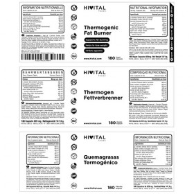 Brûleur de Graisse Puissant Homme Femme. 180 gélules végétaliennes pour 2 mois. Thermogénique avec L-Carnitine, CLA, Café Ver