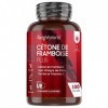 Cétone de Framboise Complex Extra Fort 4280 mg, 180 Gélules Vegan 3 Mois - 160mg dExtrait de Framboise, Vitamine C, Vinaig