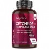 Cétone de Framboise Pure 1200 Mg 10:1 - 180 Gélules Vegan & Végétariennes 6 Mois - Avec Extrait de Framboise Pure & Puiss