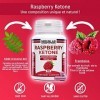 Cétone de Framboise - Raspberry Ketone Pure | Dosage élevé : 1200mg | Complément alimentaire minceur renforcé : fibre d’acaci