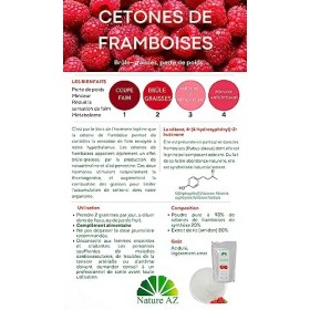 Cétones de framboises et magnésium | Brûleur et capteur de graisse | Booster, puissant et efficace | 90 gélules | Fabriqué en