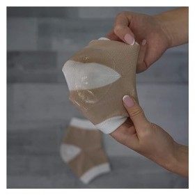 feet bcn Chaussette avec gel hydratant pour talons fissurés. Favorise la disparition des fissures et crevasses. Taille U. Fab