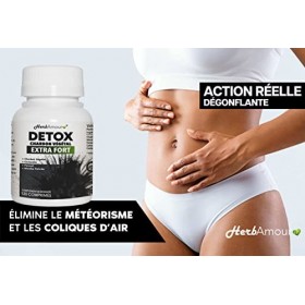 DÉTOX CHARBON ACTIF VÉGÉTAL EXTRA FORT | Aérophagie Et Météorisme | 120 Cpr. Haut Dosage Avec Charbon Végétal De Hêtre | Drai