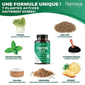 Ventre Plat Digestion Minceur - Transit - Ballonnement - Confort digestif - Elimination - Détox - Coriandre, Menthe Poivrée, 