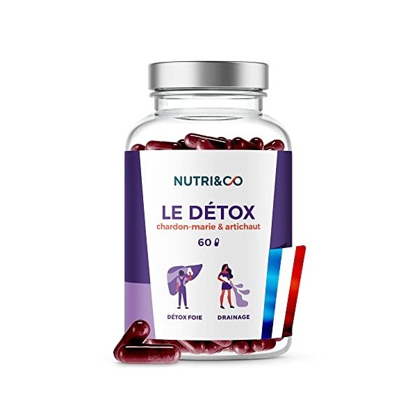 Detox Foie Colon Intestin - Cure Detox Puissante et Rapide - Extraits de  Chardon Marie et Artichaut - Draineur et Elimination