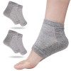 Hilph®2 Paires Chaussettes à Talons en Gel Hydratant Ventilées,Chaussettes Ventilées à Bout Ouvert,pour Peau Sèche et Fissuré