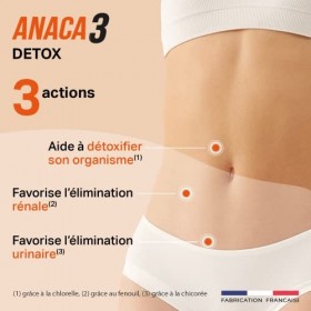 Anaca 3 - Détox - Complément Alimentaire - Favorise LÉlimination Urinaire & Rénale 2 - Bouleau, Chlorelle, Fenouil & Chicor