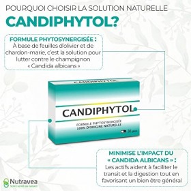 Candiphytol - Complément Alimentaire Anti Candida Albicans - Candidose Buccale, Mycose Ongles Pieds, Vaginose, Champignon - P
