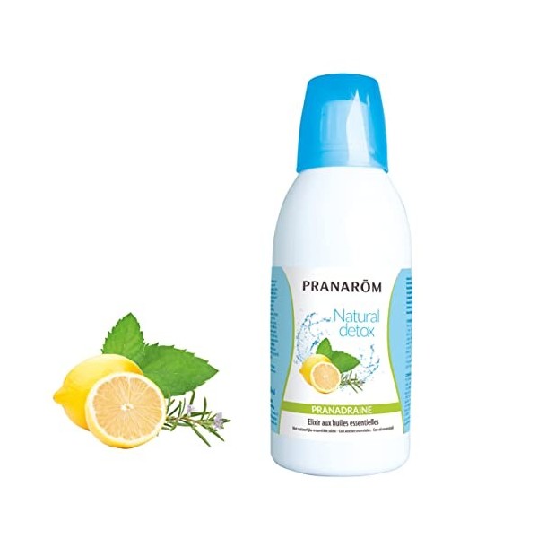 Pranarôm Pranadraine Détox Naturelle Elixir aux Huiles Essentielles Détoxifie/Draine Preêt à Boire Multicolore Taille Unique 